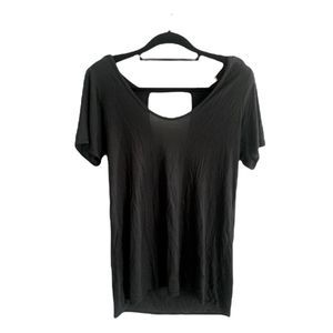 Truly Madly Deeply | Black cut out back t-shirt